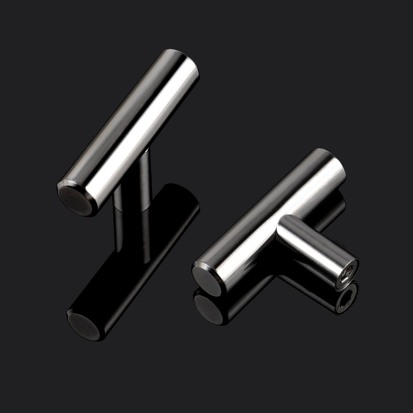 Polished Chrome T Bar Cabinet Knobs 2inch 50mm Lenght PS201HPC