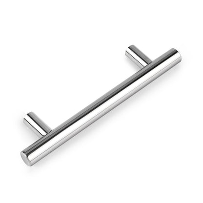 Polished Chrome Finish T Bar Kitchen Cupboard Handle 5'' Hole Centers PD201HPC128 - Probrico