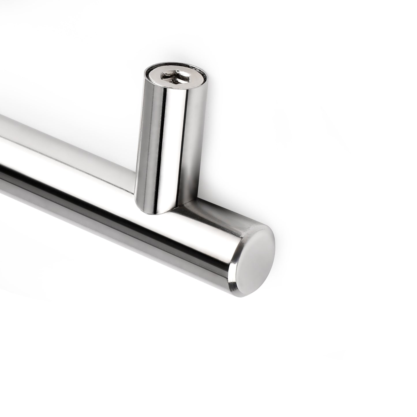 Polished Chrome Finish T Bar Kitchen Cupboard Handle 5'' Hole Centers PD201HPC128 - Probrico