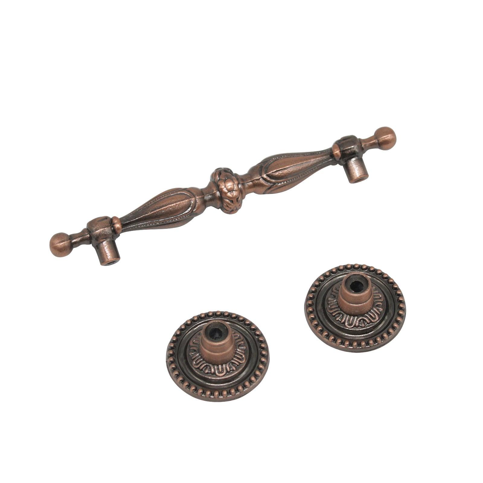 Vintage Style Drawer Handles Pulls 90mm 3 1/2inch Hole Centers Antique Bronze/Copper Finish PD2227 - Probrico