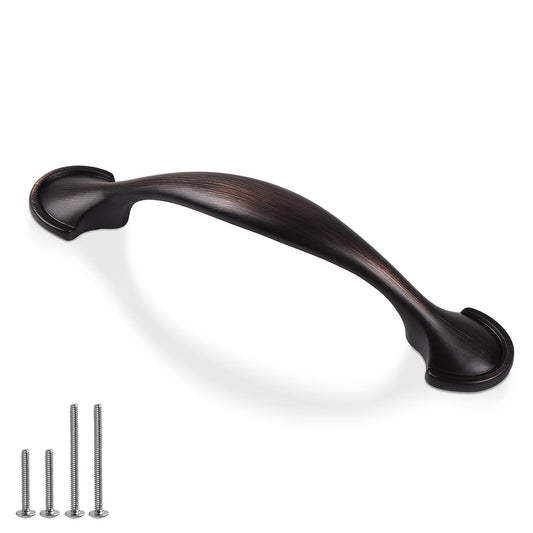 Oil Rubbed Bronze Arcy Style Cabinet Handles 76mm 3 inch Hole Centers PD3167ORB76 - Probrico