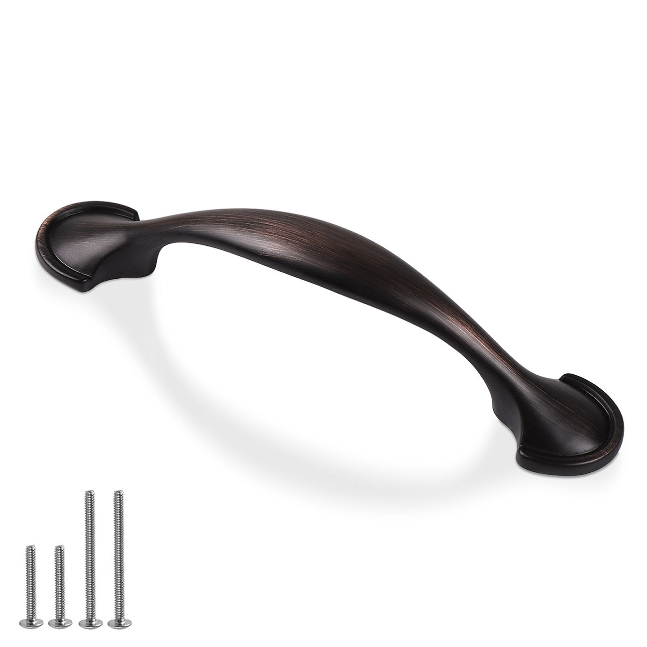 Oil Rubbed Bronze Arcy Style Cabinet Handles 76mm 3 inch Hole Centers PD3167ORB76