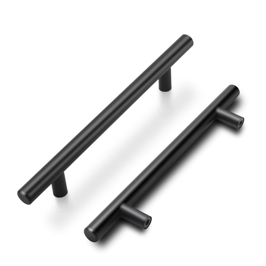 Modern T Bar Black Kitchen Cupboard Handles Hardware Drawer Pu