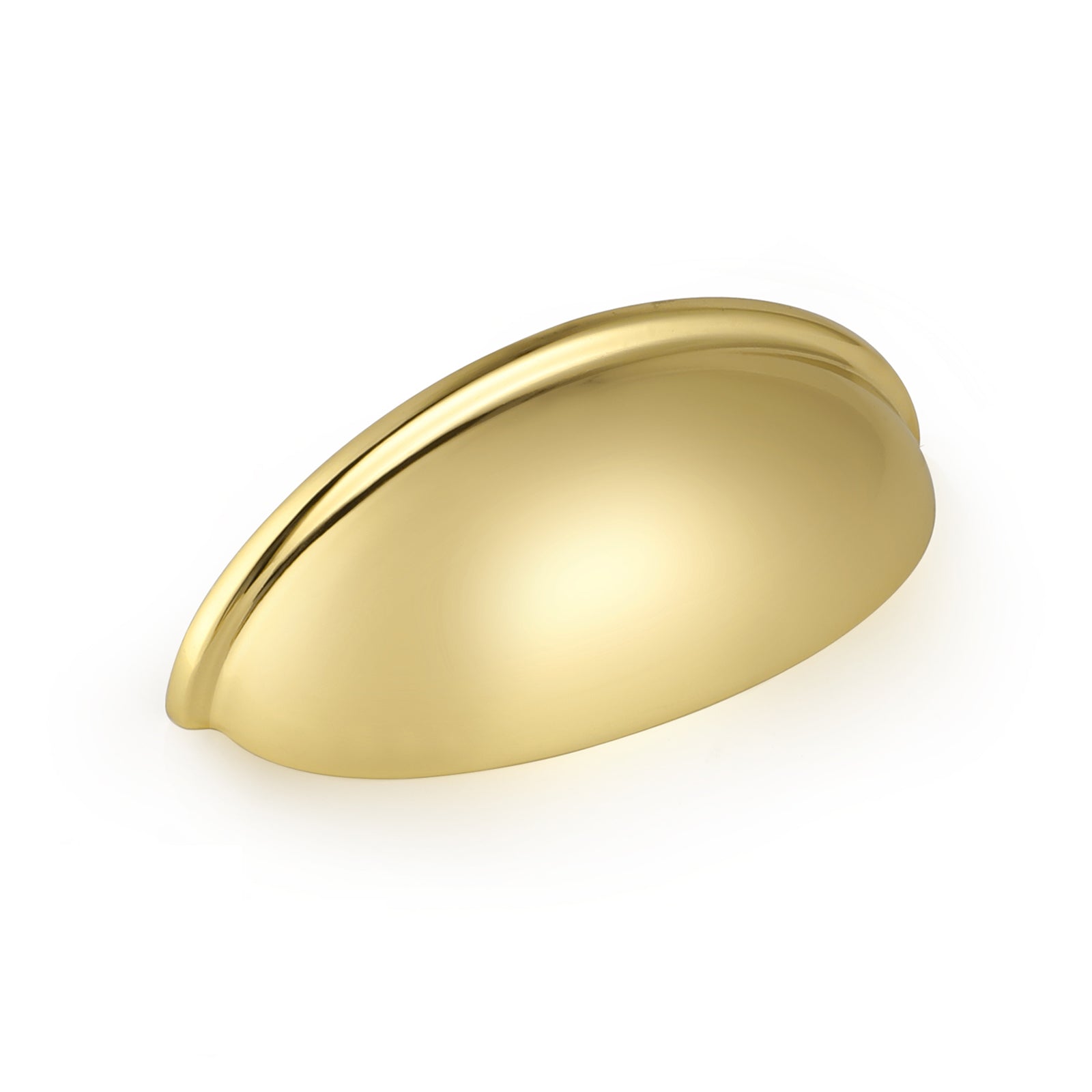 Cup Pull Knobs Gold Finish Shell Style Cabinet Handles 3 inch 76mm PD82981HGD