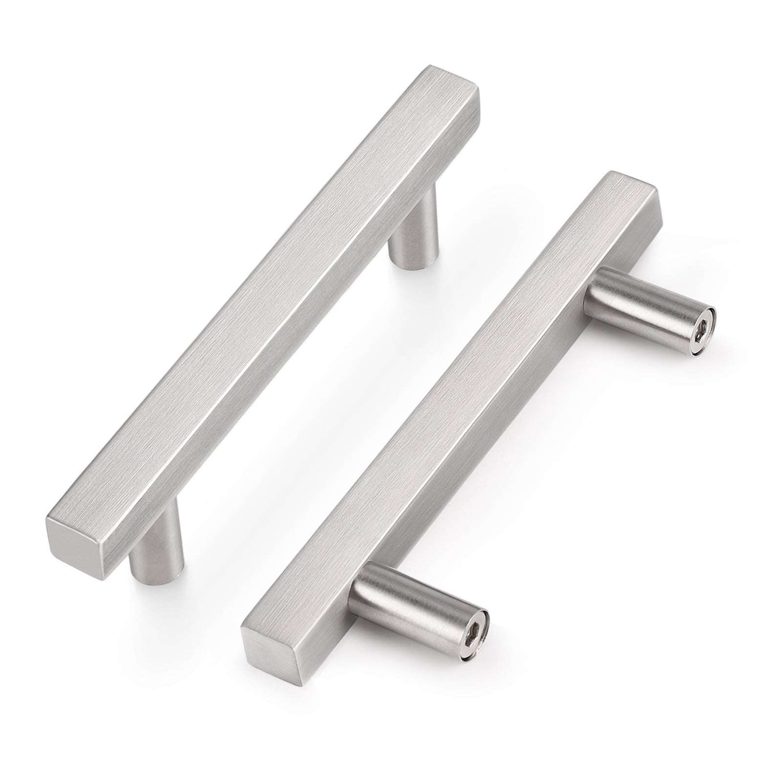 Stainless Steel Cabinet Pulls 2"-10" Hole Centers Square T Bar Handles and Knobs - Probrico