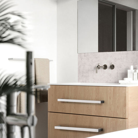 Probrico Square Bar Kitchen Cabinet Handles Pulls Brushed Nickel Finish PDDJ27HSS 100 packs - Probrico