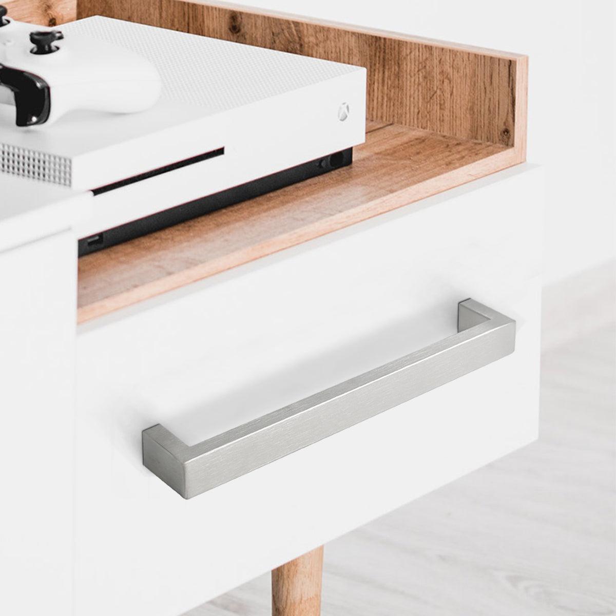 20mm Square Bar Cabinet Handles and Pulls Brushed Nickel Finish Kitchen Hardware PDDJ30HSS