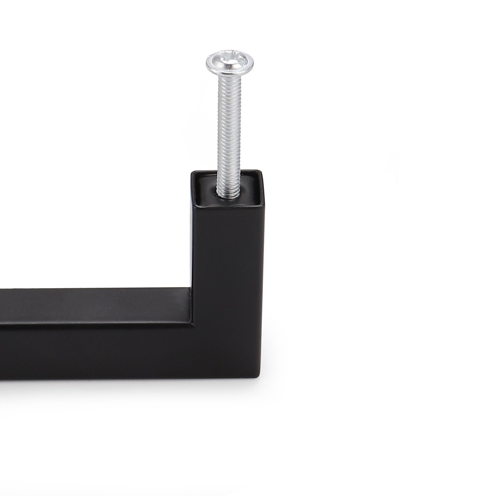 Probrico Black Cabinet Handles Modern Square Bar Drawer Pull 2-12 inch Hole Centers PDDJS12HBK 100 Packs
