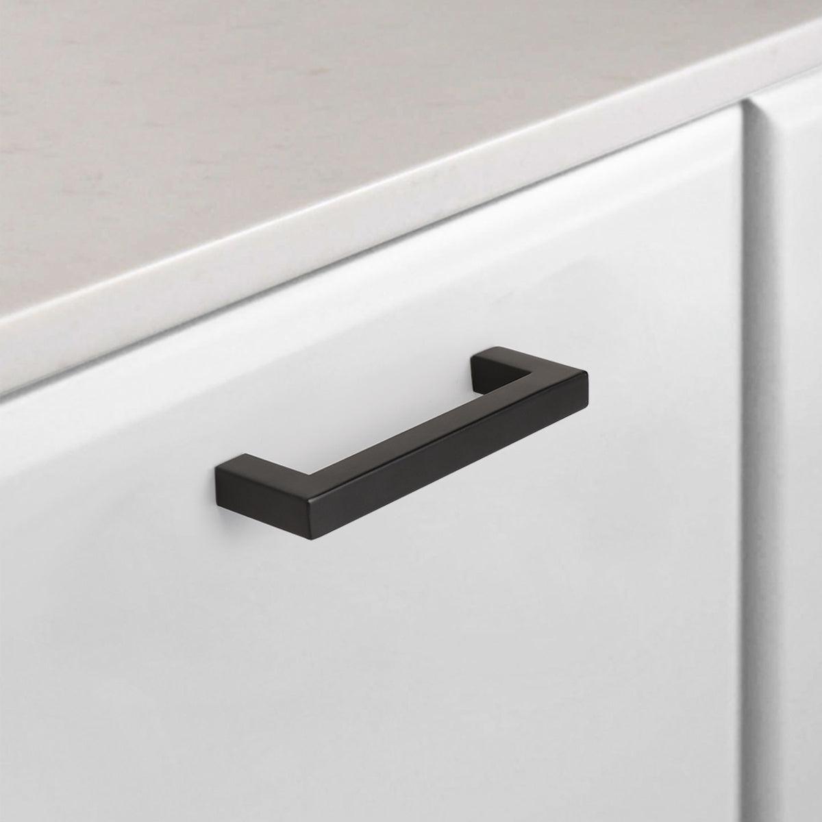 Probrico Black Cabinet Handles Modern Square Bar Drawer Pull 2-12 inch Hole Centers PDDJS12HBK 100 Packs - Probrico