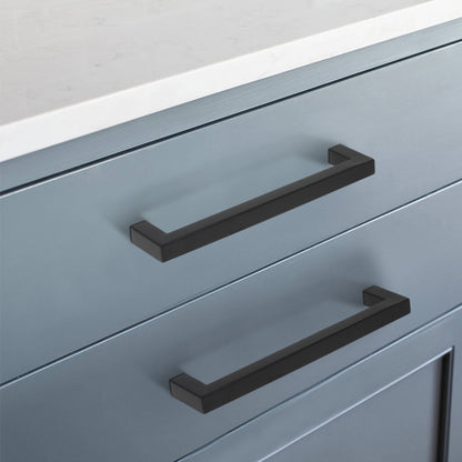 black dresser hardware Ravinte 30 Pack 4 Inch Kitchen Square Cabinet Handles Matte Black Pulls Black Drawer Pulls Kitchen Cabinet Hardware for Cupboard Drawer Handles