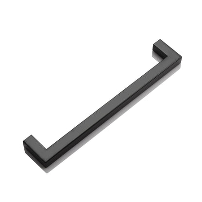 Black Cabinet Handles and Knobs Modern Square Bar Drawer Pull 2-12inch Hole Centers PDDJS12HBK - Probrico
