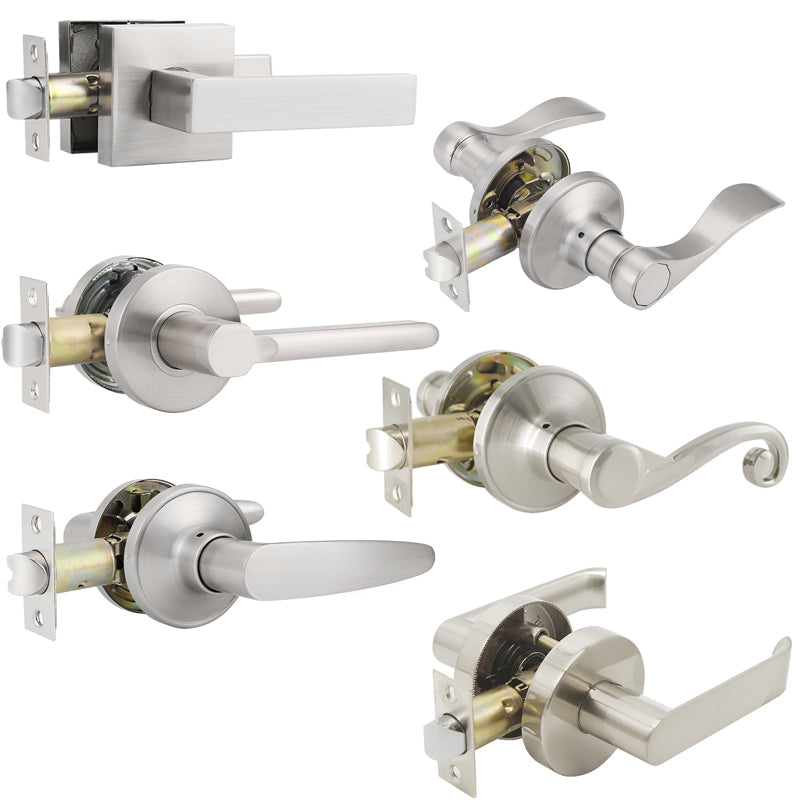 Probrico Door Handles Satin Nickel Finish, Black Finish and Oil Rubbed Bronze Door Levers 10 Packs
