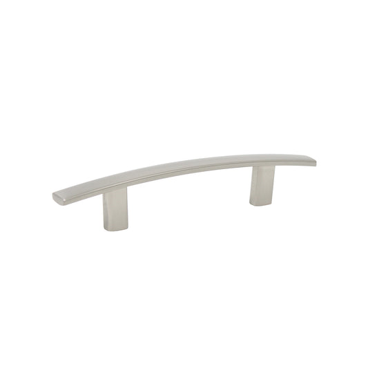 Satin Nickel Finish Cabinet Handles Curved Subtle Arch Style 3inch 76mm Hole Centers PD81670BSN76