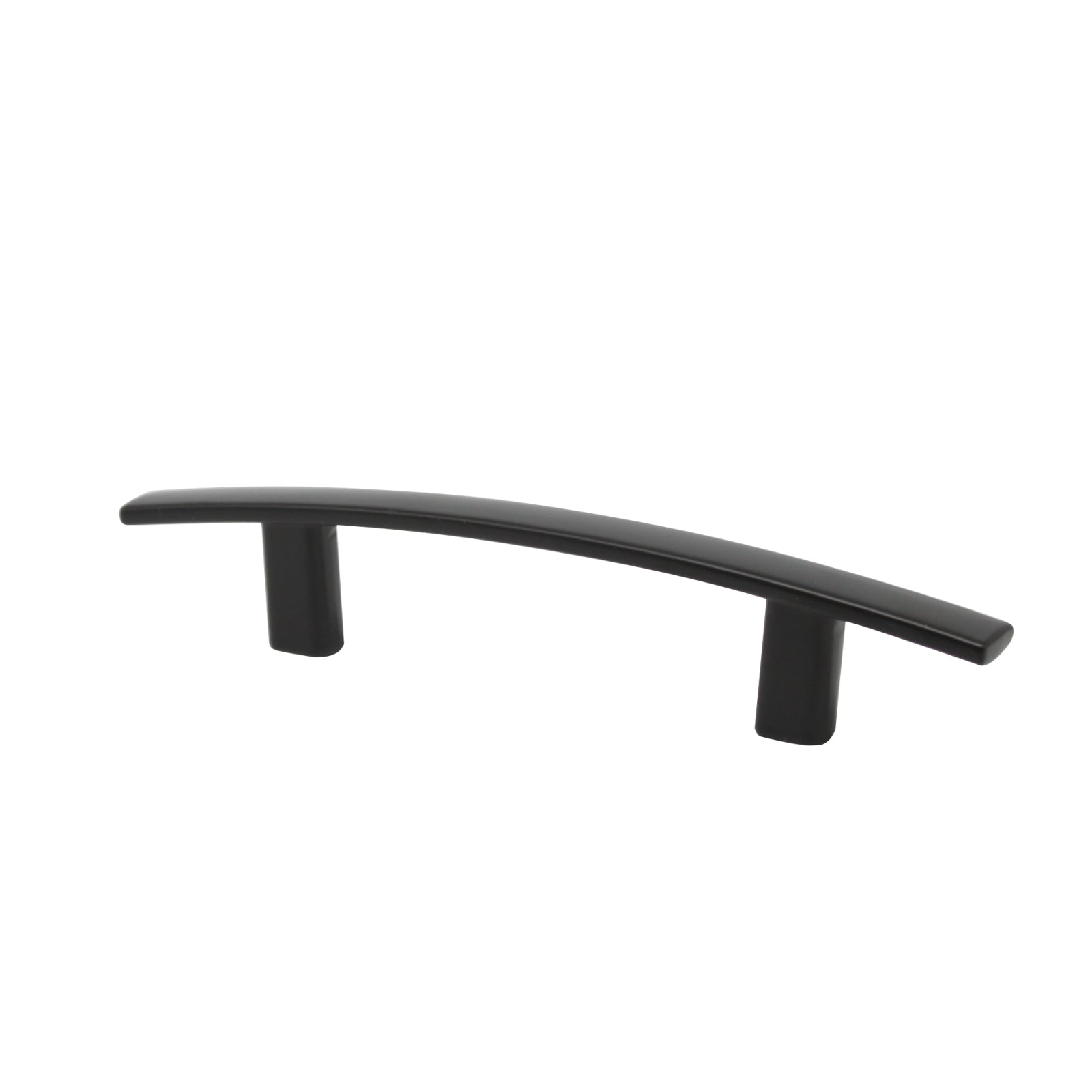 Curved Subtle Arch Cabinet Handles 3inch 76mm Hole Centers Black Finish PD81670BK76