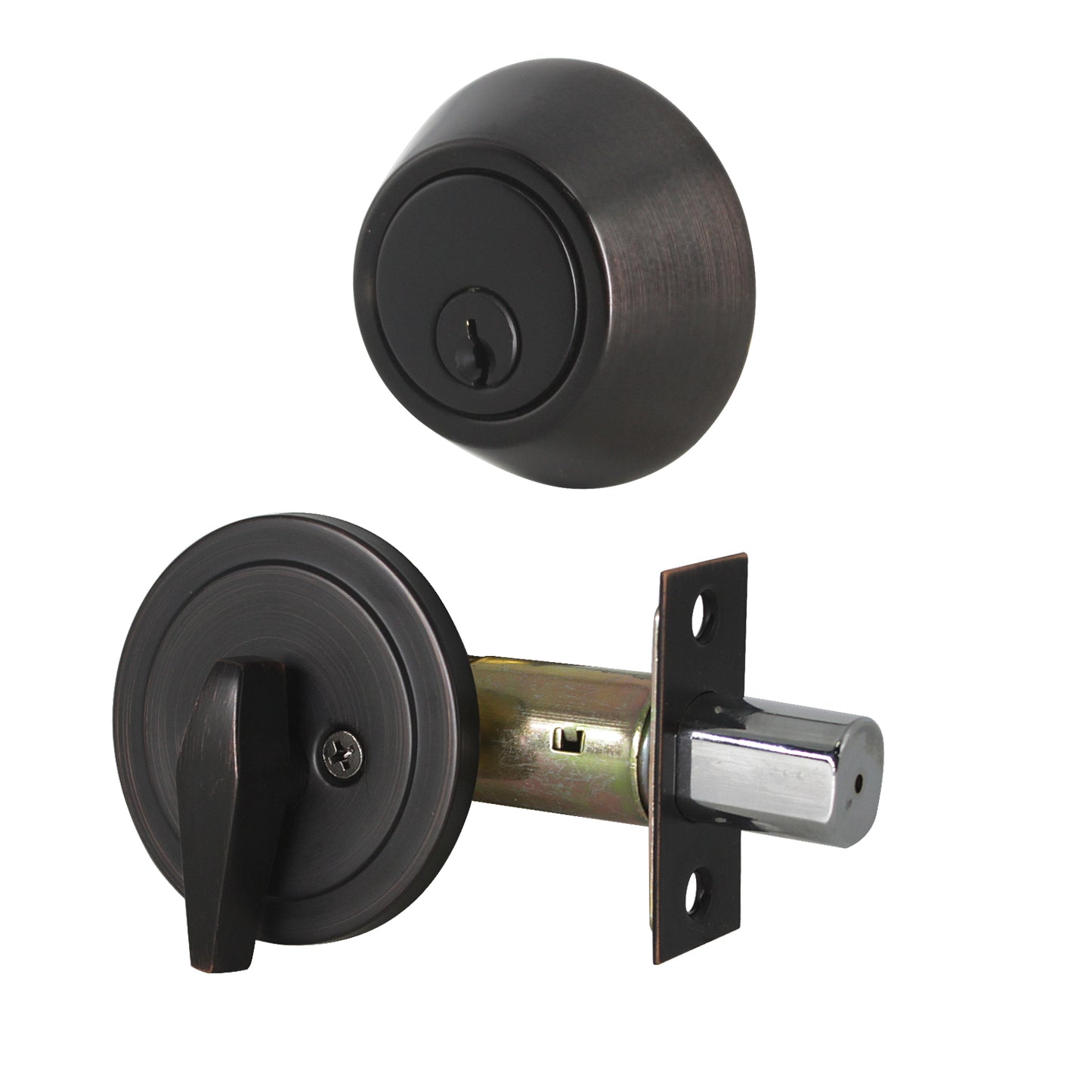 Oil Rubbed Bronze Finish Single Cylinder Deadbolt Lock - Keyed Alike DLD101ORBDB - Probrico