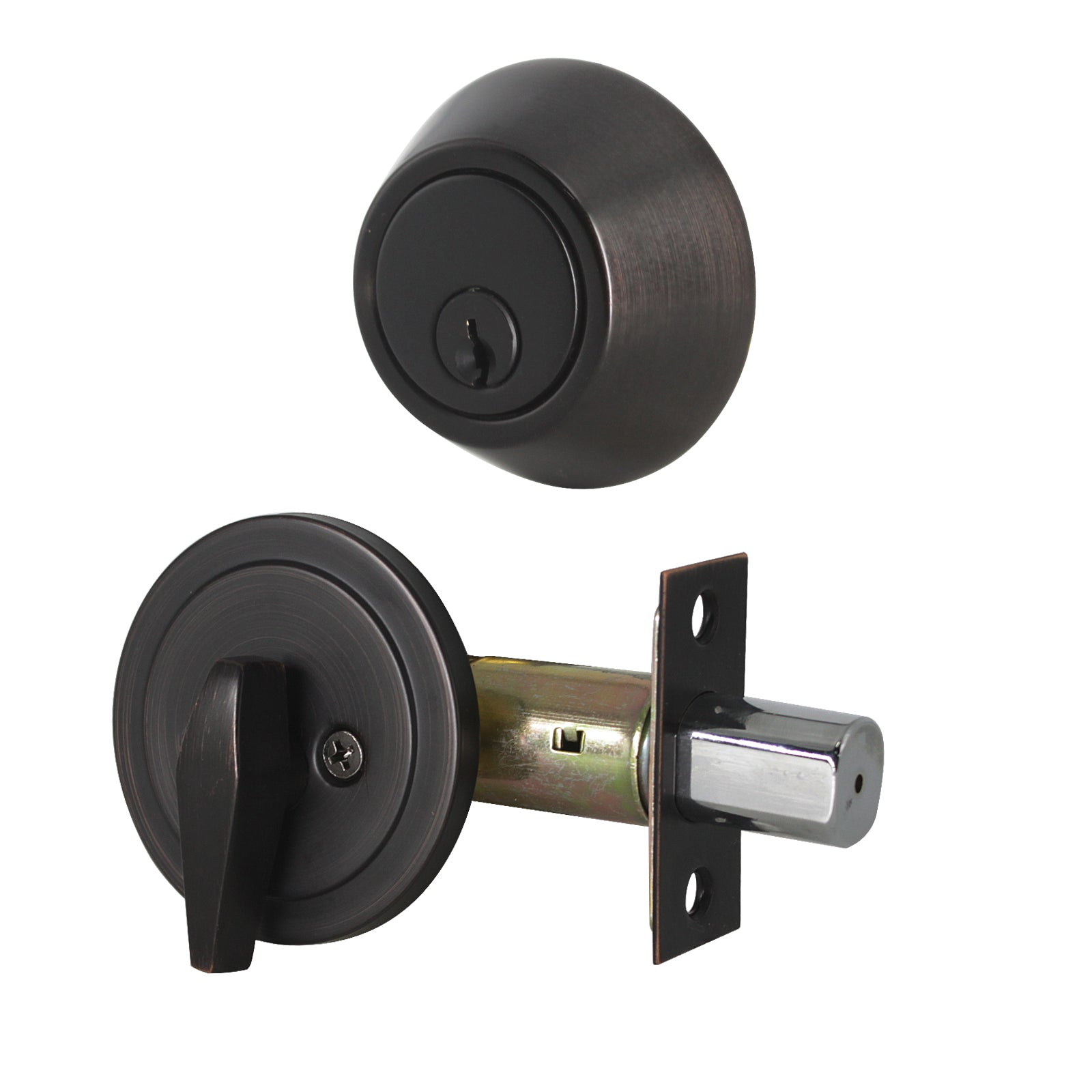 Oil Rubbed Bronze Finish Single Cylinder Deadbolt Lock - Keyed Alike DLD101ORBDB - Probrico