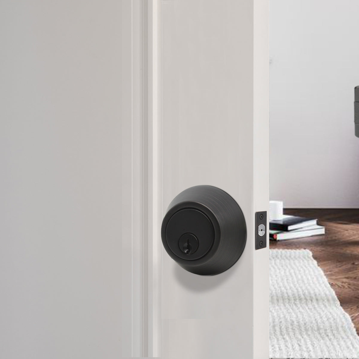 Double Cylinder Deadbolts with Key on Both Side, Keyed Entry Door Lock Oil Rubbed Bronze Finish DLD102ORB - Probrico