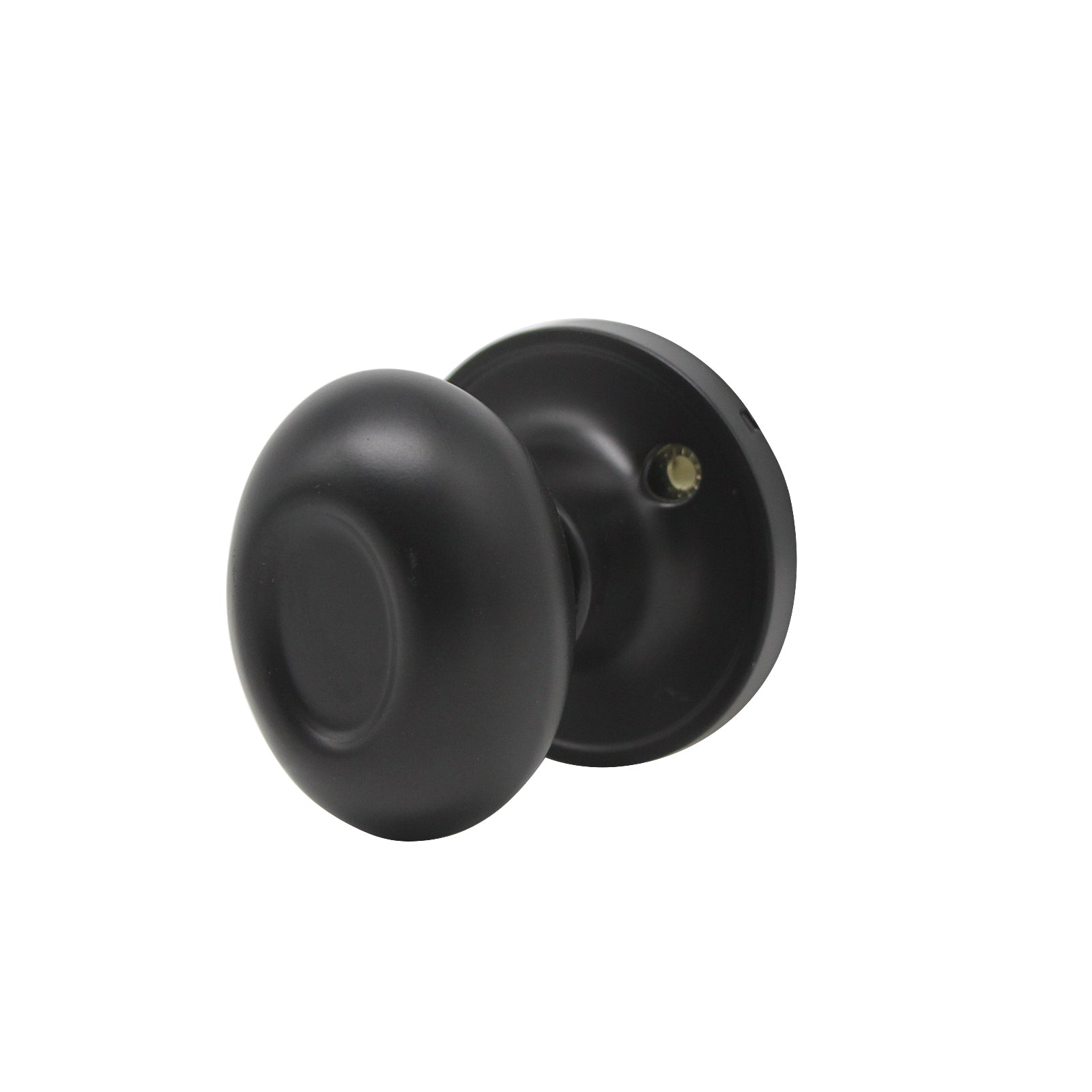 Closet and Hallway Passage Door Knob Lock Black Finish, Egg Ball Style DL692BKPS - Probrico