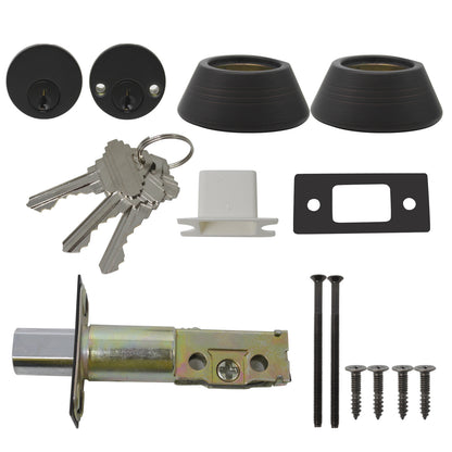 Double Cylinder Deadbolts with Key on Both Side, Keyed Entry Door Lock Oil Rubbed Bronze Finish DLD102ORB - Probrico