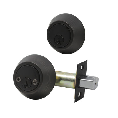 Double Cylinder Deadbolts with Key on Both Side, Keyed Entry Door Lock Oil Rubbed Bronze Finish DLD102ORB - Probrico