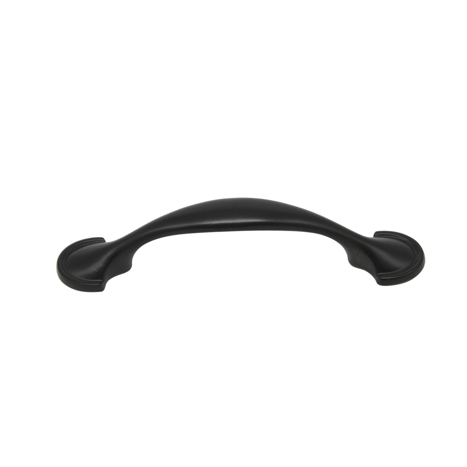 Black Finish 76mm 3inch Hile Centers Cabinet Handle Pull with Round Footed PD3167BK76