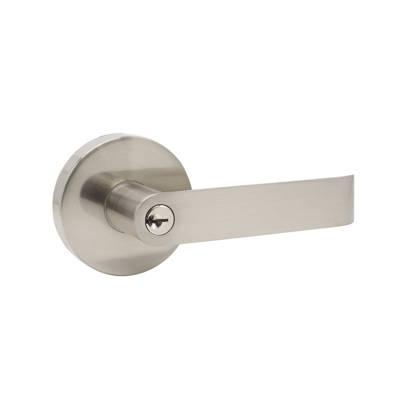 Heavy Duty Entry Keyed Door Lever Lock set Satin Nickel Finish - Keyed Alike DL02SNET