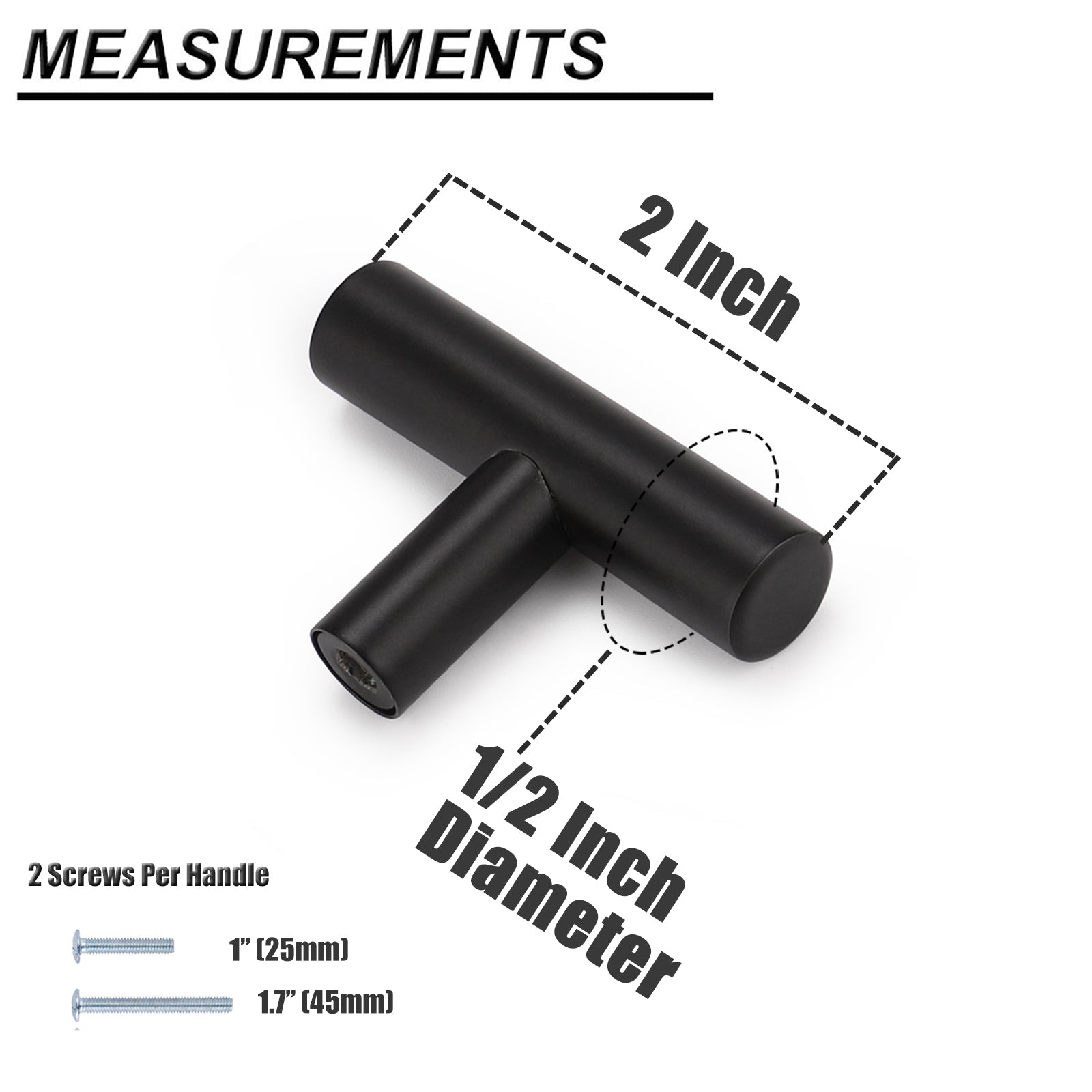 Goldenwarm 10 Pack Matte Black Cabinet Knobs Black Drawer Pulls Kitchen