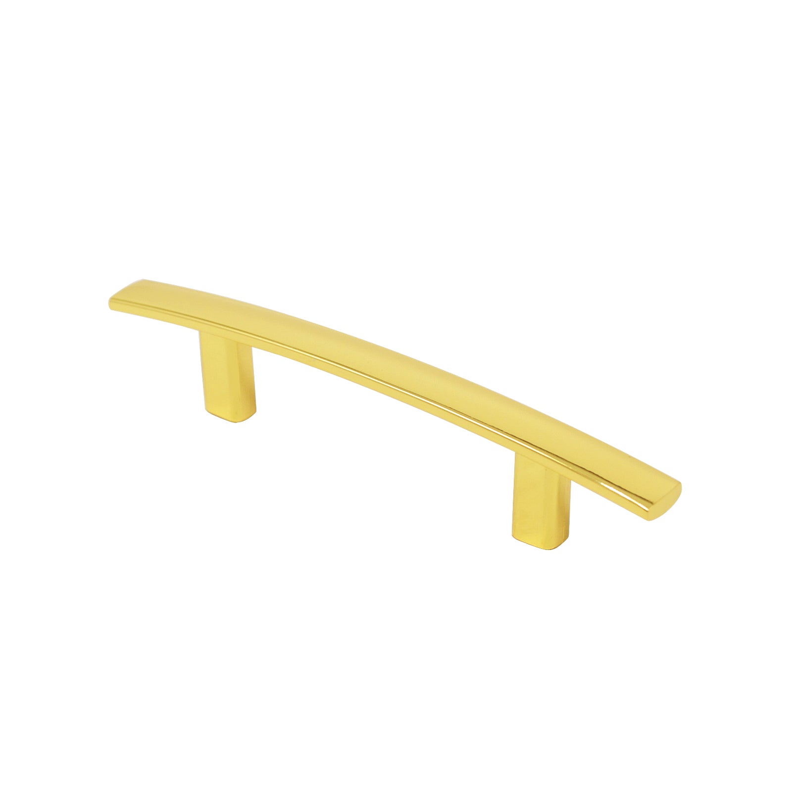 Gold Cabinet Handles Pulls Curved Subtle Arch Style 3inch 76mm Hole Centers PD81670GD76