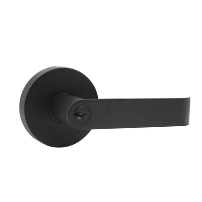 Black Finish Entry Keyed Door Lever Lock with Same Key - Keyed Alike - Probrico