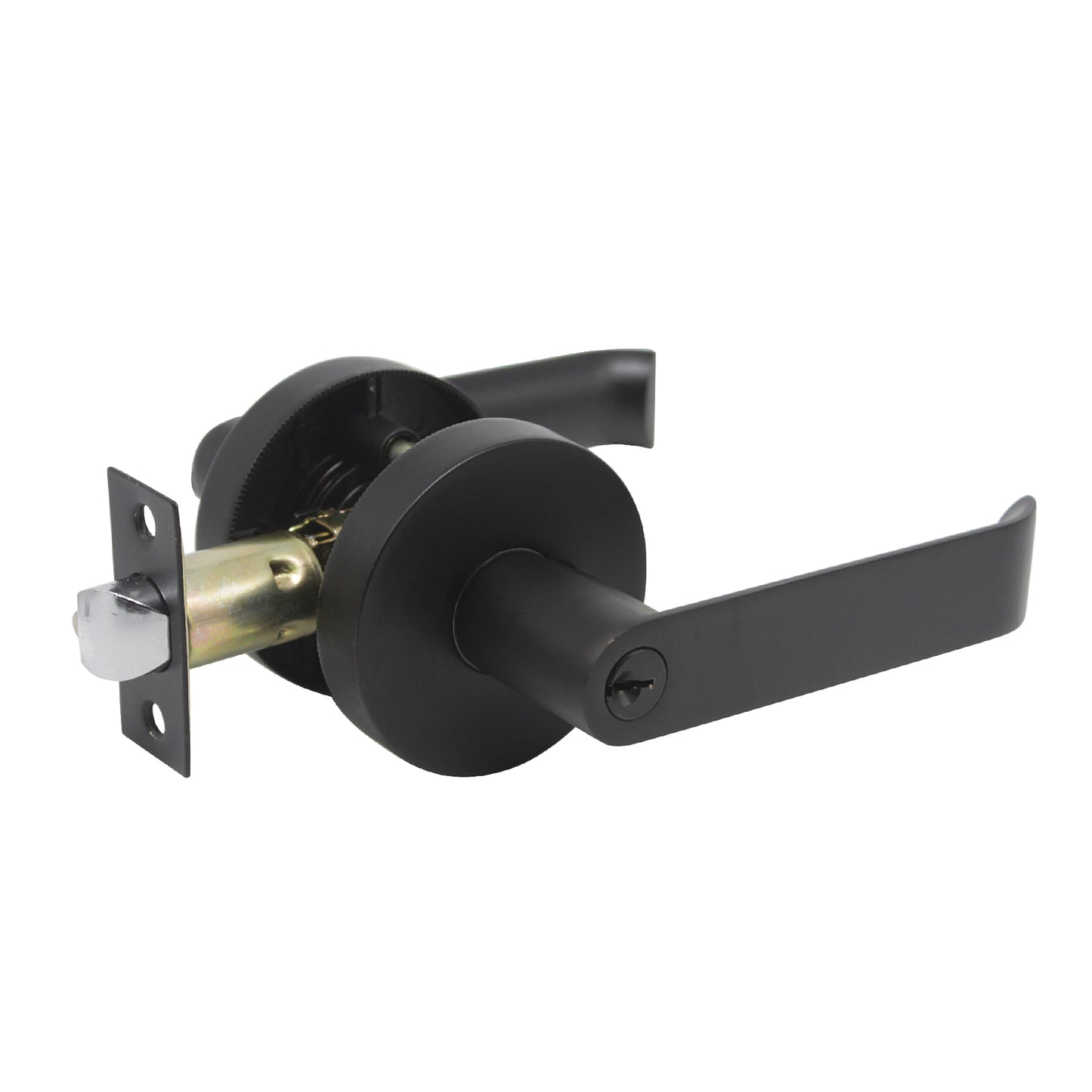 Black Finish Entry Keyed Door Lever Lock with Same Key - Keyed Alike - Probrico