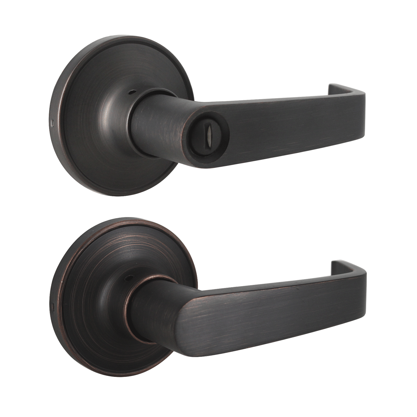 Scroll Wave Style Door Handles Oil Rubbed Bronze Finish Privacy/Passage Function Door Lever Lock - DL850AORB - Probrico
