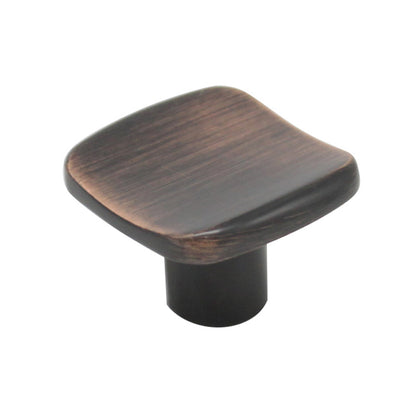Square Concave Cabinet Knobs 1 3/16inch Oil Rubbed Bronze/Dark Black Finish PS7016