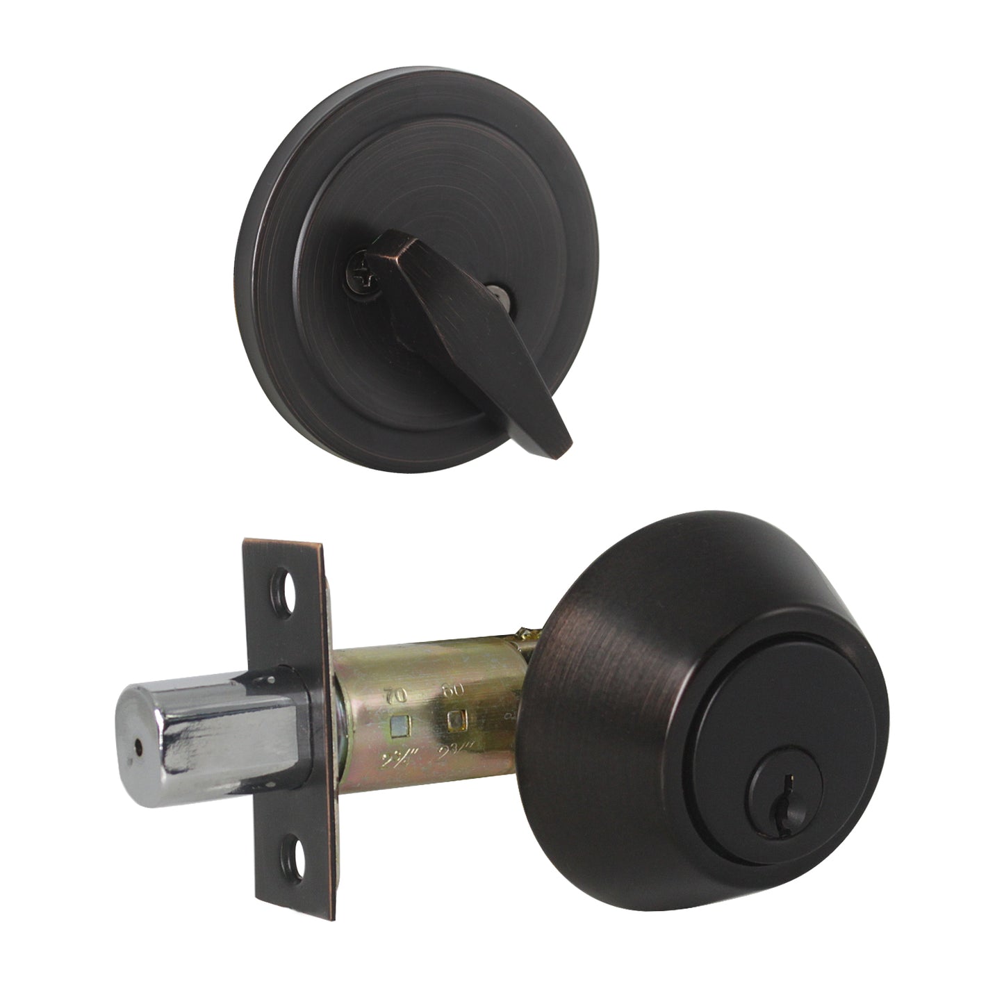Oil Rubbed Bronze Finish Single Cylinder Deadbolt Lock - Keyed Alike DLD101ORBDB - Probrico