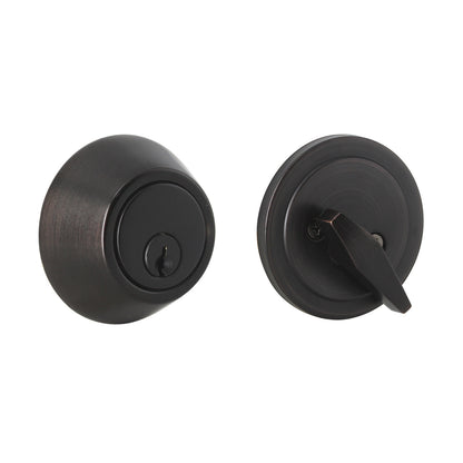 Oil Rubbed Bronze Finish Single Cylinder Deadbolt Lock - Keyed Alike DLD101ORBDB - Probrico
