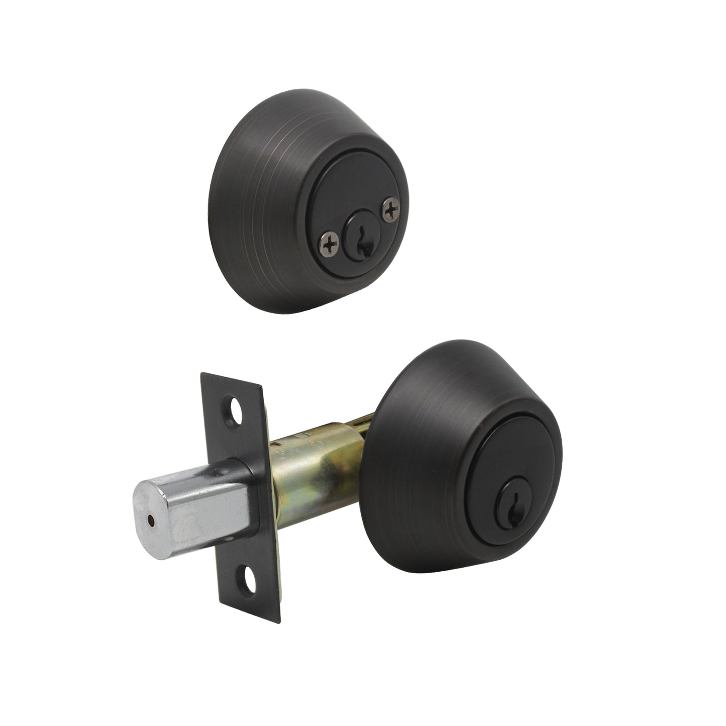 Double Cylinder Deadbolts with Key on Both Side, Keyed Entry Door Lock Oil Rubbed Bronze Finish DLD102ORB - Probrico