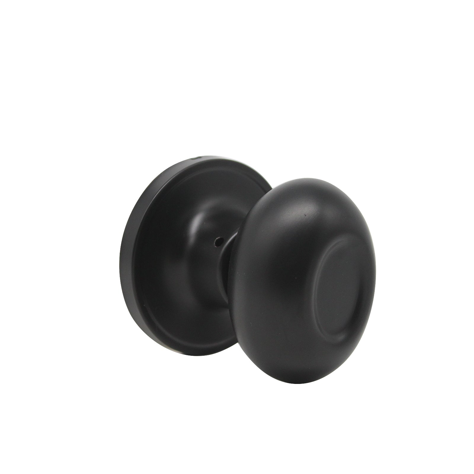 Closet and Hallway Passage Door Knob Lock Black Finish, Egg Ball Style DL692BKPS - Probrico