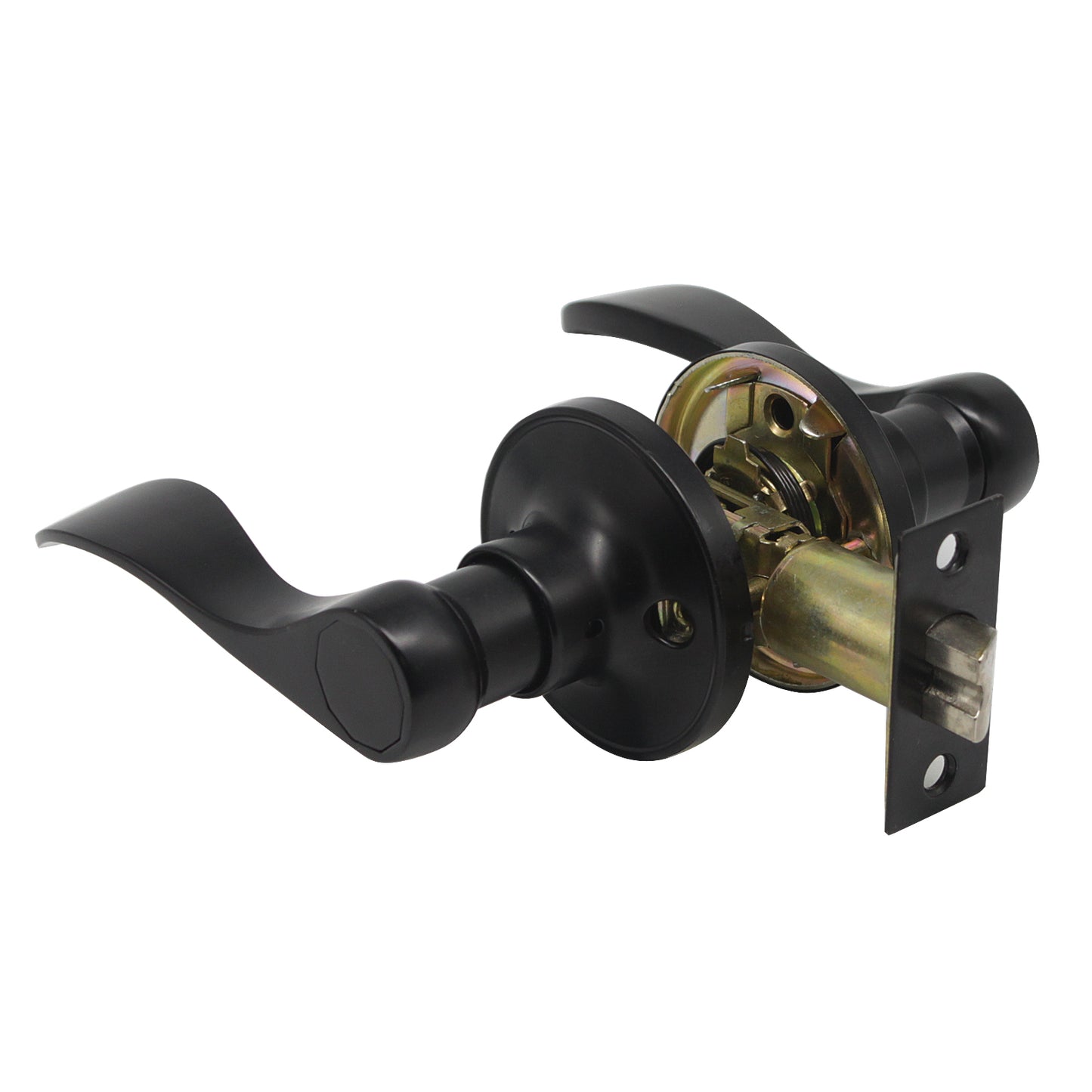 Closet, Hall and Passage Door Lever, Black Passage Door Handles - Probrico