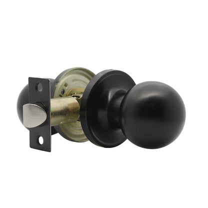 Round Ball Knobs Keyed Alike/Keyed Entry/Privacy/Passage/Dummy Door Lock Knob, Black Finish DL607BK - Probrico