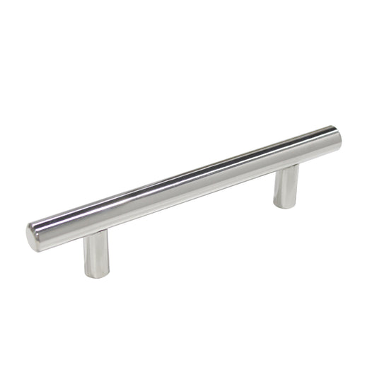 Stainless Steel T Bar Cabinet Handles Polished Chrome Finish, 96mm 3 3/4inch Hole Centers