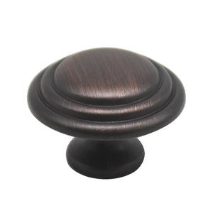 Mushroom Cabinet Knobs 1 1/3 inch Diameter Oil Rubbed Bronze Finish - Probrico