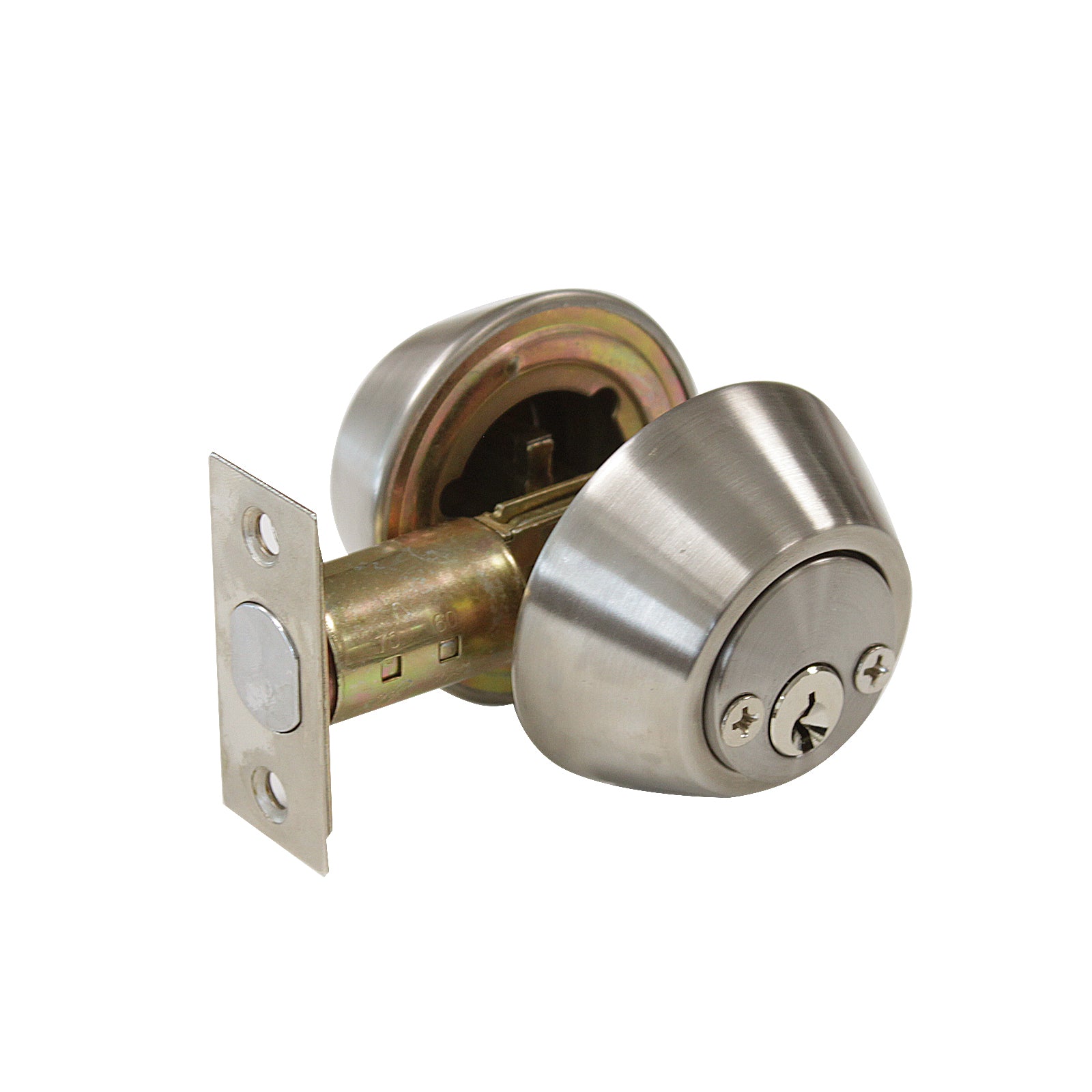 Satin Nickel Finish Double Cylinder Deadbolt Lock - Keyed Alike DLD102SN