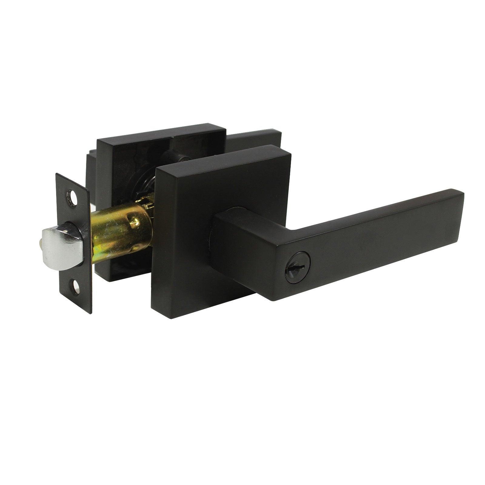 Black Door Handles Heavy Duty Keyed/Keyed Alike/Privacy/Passage/Dummy Door Lock Levers DL01BK - Probrico