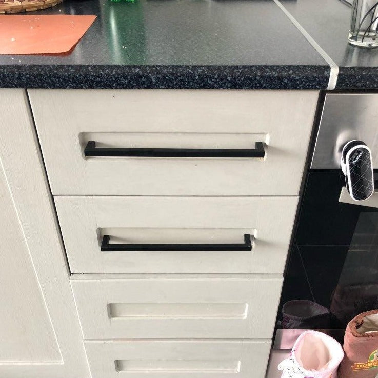Black top cabinet pulls