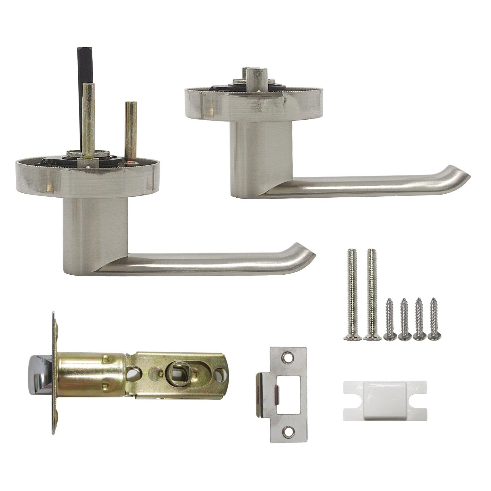 Fashion Heavy Duty Door Handles Brushed Nickel Privacy/Passage Door Lock Levers - Probrico