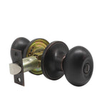 Bedroom and Bathroom Privacy Door Knob Lock Oil Rubbed Bronze Finish, Egg Ball Style - Probrico