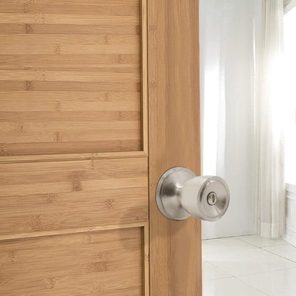 Tulip Style Door Knob Dummy/Privacy/Passage/Entry Keyed Door Lock Knobs Satin Nickel Finish DL591SN - Probrico