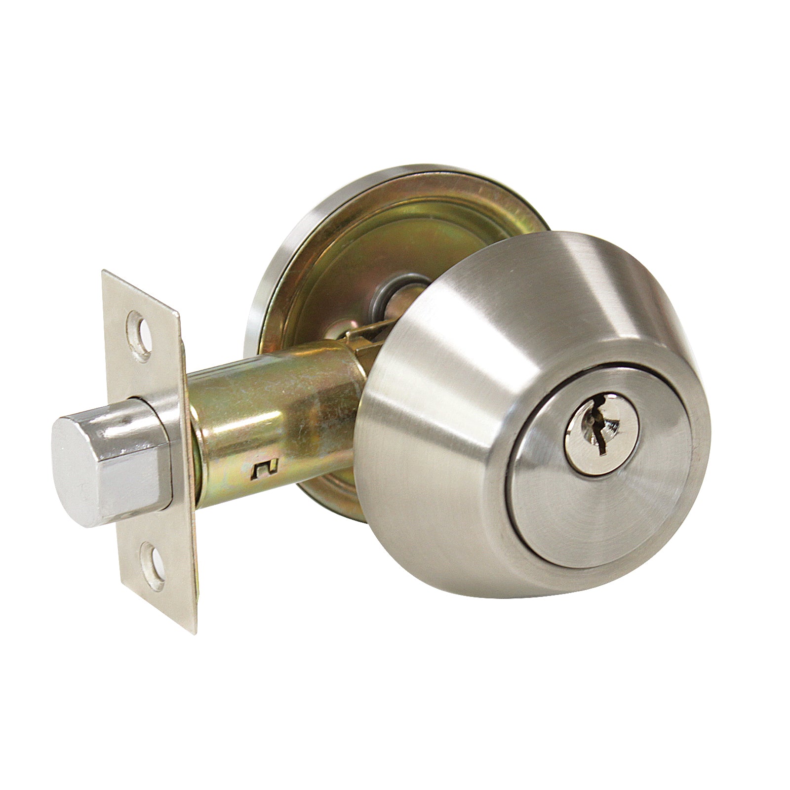 Single Cylinder Deadbolts Keyed Alike, Satin Nickel Finish - Probrico