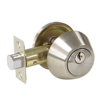 Single Cylinder Deadbolts Keyed Alike, Satin Nickel Finish - Probrico